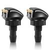 2pcs Universal Front Windshield Washer Wiper Nozzle Sprayer Sprinkler Water Spout Outlet