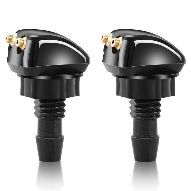 2pcs Universal Front Windshield Washer Wiper Nozzle Sprayer Sprinkler Water Spout Outlet