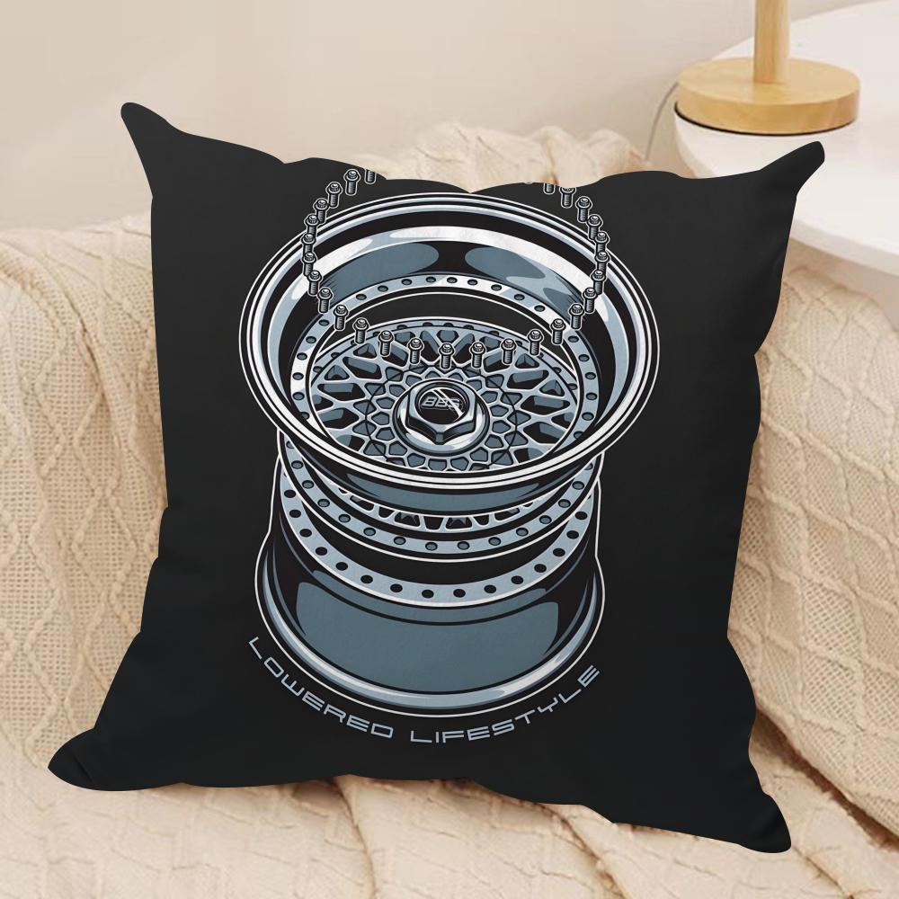 Stylish BBBSSB simple Cushion Cover Short plush Doublesided Print Square Throw Pillow Covers Sofa Home Cushion Decor