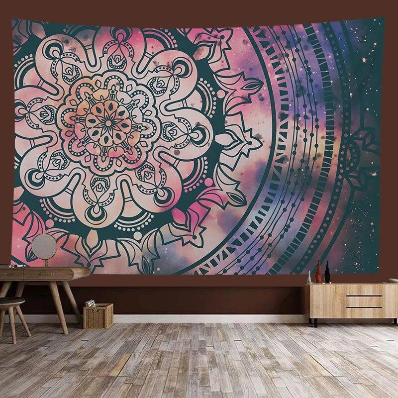 Mandala Floral Tapestry Bohemian Hippie Hanging Cloth Wall Art Decoration Background Cloth Room Living Room Home Decor