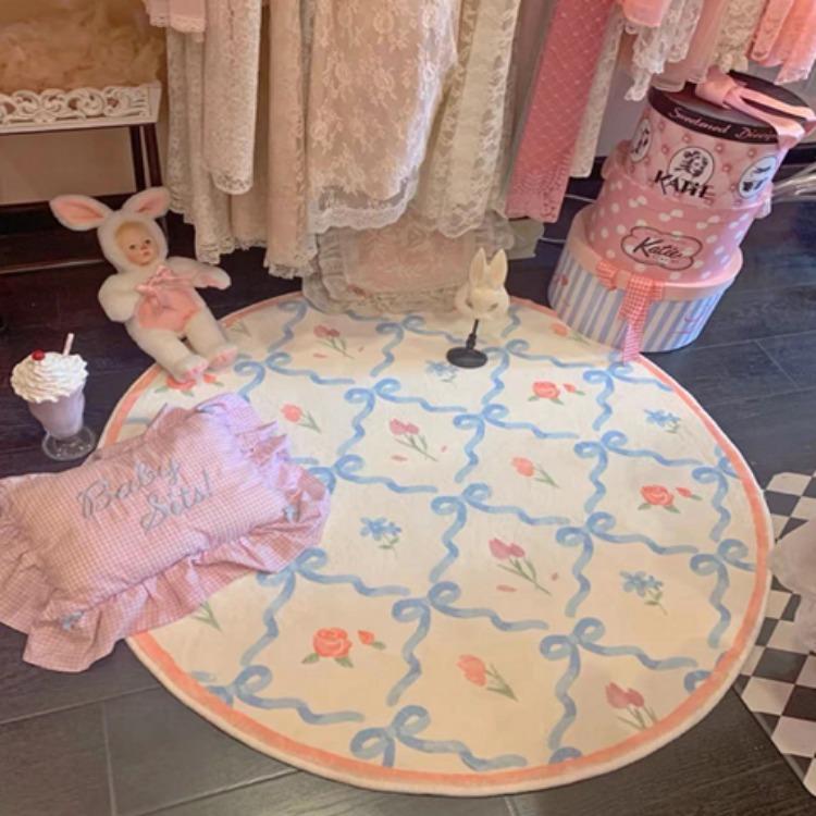 Circular Living Room Flower Shaped Carpet Bedroom Bedside Sofa Coffee Table Computer Chair Anti Slip and Wear-resistant