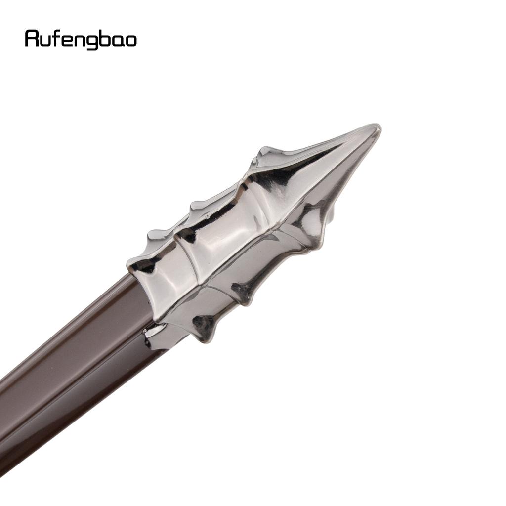 Silver Flower Walking Stick Decorative Vampire Cospaly Vintage Party Fashionable Walking Cane Halloween Crosier 93cm