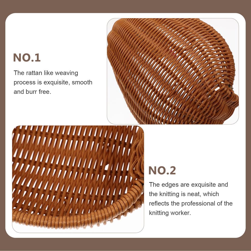 Корзина для хранения из ротанга, плетеные корзины для тарелок, пустые корзины для закусок, бытовая мебель из полипропилена, открытая конструкция