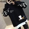 Women's Fashion Casual Solid Color Print Fall Winter Long Sleeve O-Neck Pullovers & Long Sleeves