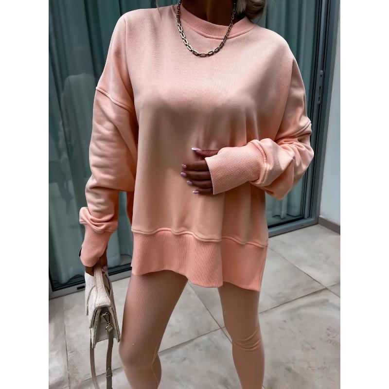 Женские повседневные узкие брюки свободный свитер комплект из двух предметов