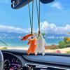 Car Interior Auto Rearview Mirror Funny Hanging Swing Duck Decoration Changing Color Cute Duck Auto Accessories