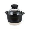 HARIO GNR-150-B-W Rice Cooker with Glass Lid, 1-2 Cup Capacity, See-Through, Heat-Resistant Glass, Ceramic, Made In Japan