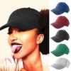 Half-Empty Top Adjustable Messy Bun Ponytail Cap Women's Baseball Cap Hip Hop Caps Sun Visor Hat