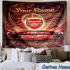 Custom Name Arsenal Football Club Crest Printed Tapestry, for Bedroom,Livingroom, dormitory, Large Wall Decor, Fabric Decor Fan Birthday Gifts