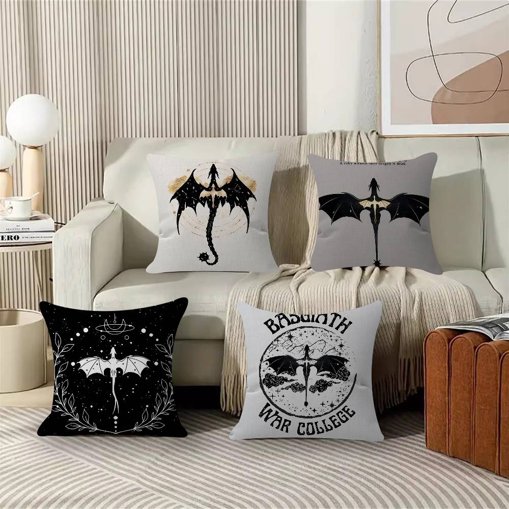 FFourth Wing Dragon Cushion Cover 30x50 Polyester Sofa Cushions Decorative Throw Pillows Home Decoration Pillowcover
