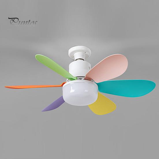 Потолочный вентилятор с бесщеточным двигателем, пульт дистанционного управления, регулировка яркости, энергосбережение, тихая работа, небольшой электрический потолочный светильник с вентилятором