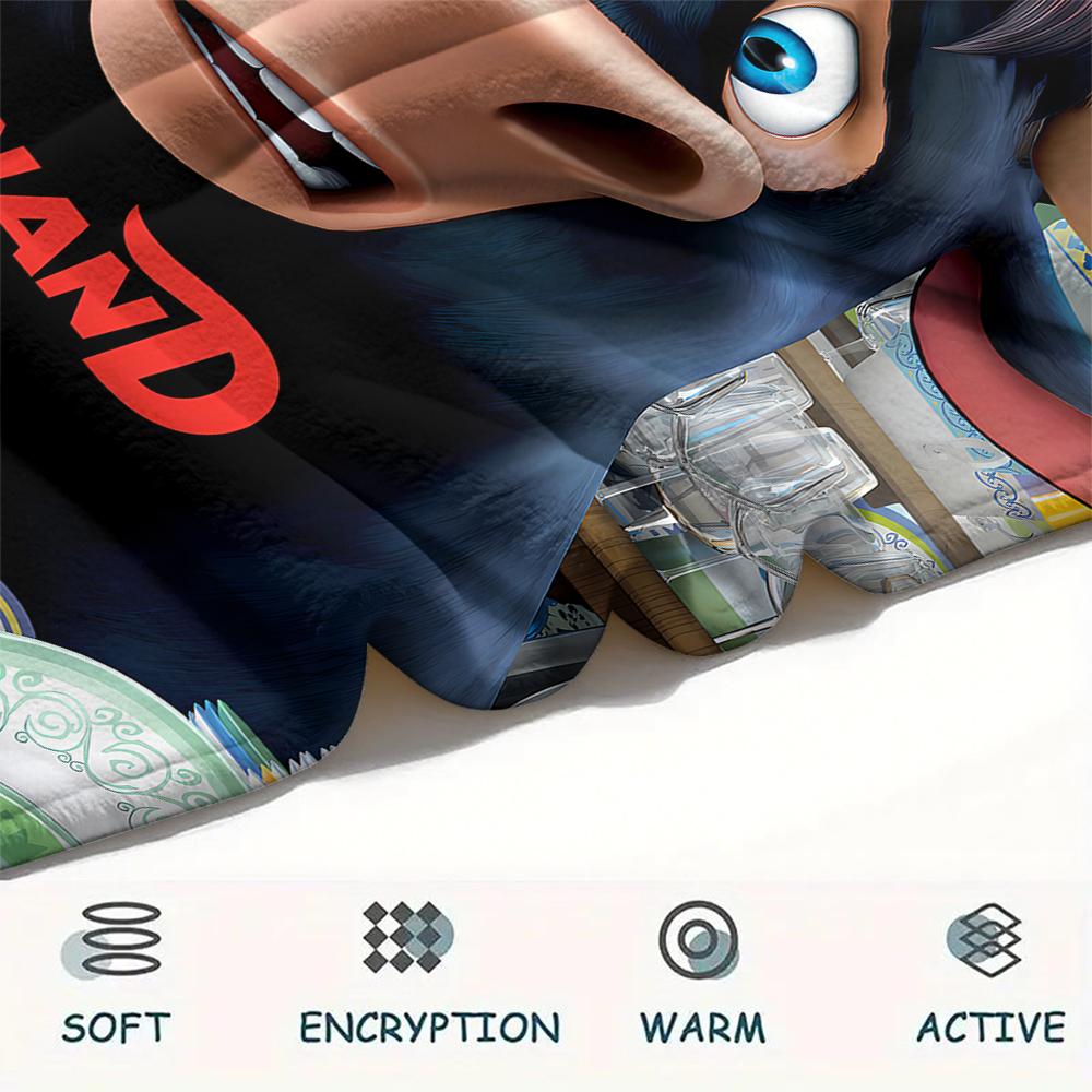 1PC Ferdinand Print Flannel Blanket, High quality All Seasons, Home Decor, Warmth and Comfort, Perfect for Christmas Gifts