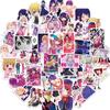 50 Anime I Push Kids Graffiti Stickers Decorate Guitar Notes Suitcase DIY Waterproof