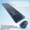Бесшумная беспроводная клавиатура на 104 клавиши для офиса и ноутбука - Совместима с Windows/macOS/Chrome OS