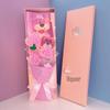 Подарочный набор-букет из кукол Hello Kitty и Kuromi с искусственными цветами