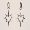 Vintage Spike Heart Earrings Minimalist Style Thorny Drop Earrings Perfect Ear Jewelry Accessory For Women And Men Daily Wear