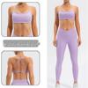 Женский трансграничный спортивный комплект для йоги и бега: Ощущение обнаженности, Быстросохнущий, Дышащий, Красивая спина, Поддержка бедер