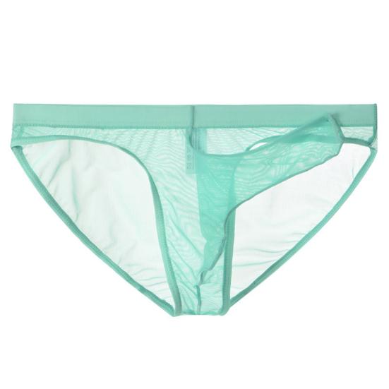 Мужские трусы-слипы с низкой посадкой, 3D хобот слона, однотонные, сексуальные прозрачные трусы из сетки