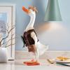 Фигурка утки для садового декора, скульптура животного из смолы для внутреннего и наружного использования, демонстрация на газоне