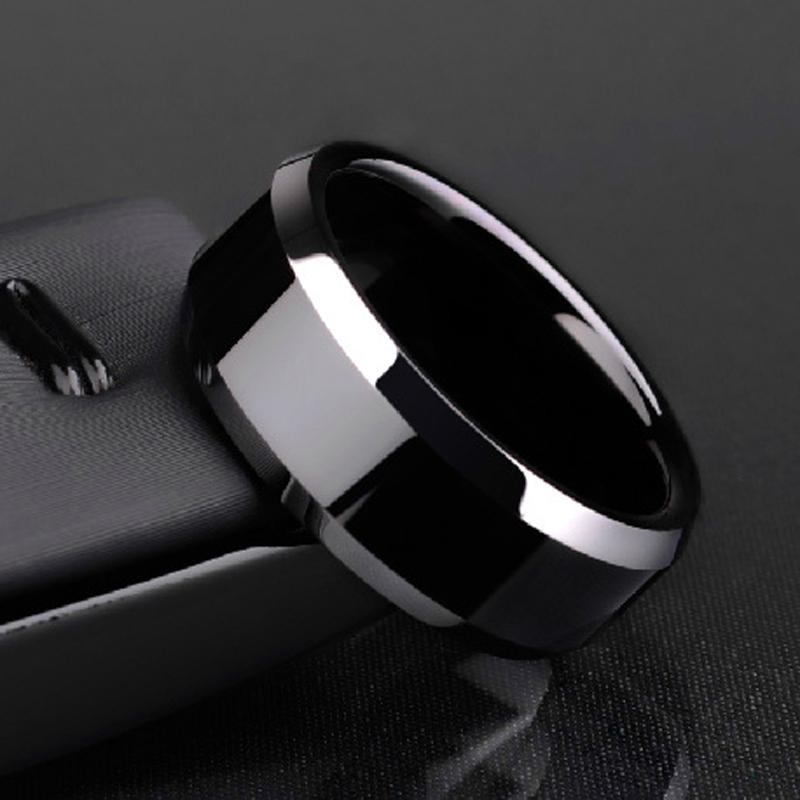 Высококачественные титановые кольца из нержавеющей стали Модные черные кольца для вечеринок для мужчин