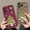 Мультяшный чехол для телефона с рождественской елкой для iPhone Air 16e 17 16 15 Pro Max 14 13 Pro Max 17 12 11 Ударопрочная мягкая силиконовая накладка