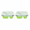 2PCS Silicone Collapsible Lunch Box 1000ml Portable Storage Bowl  For Outdoor Travel