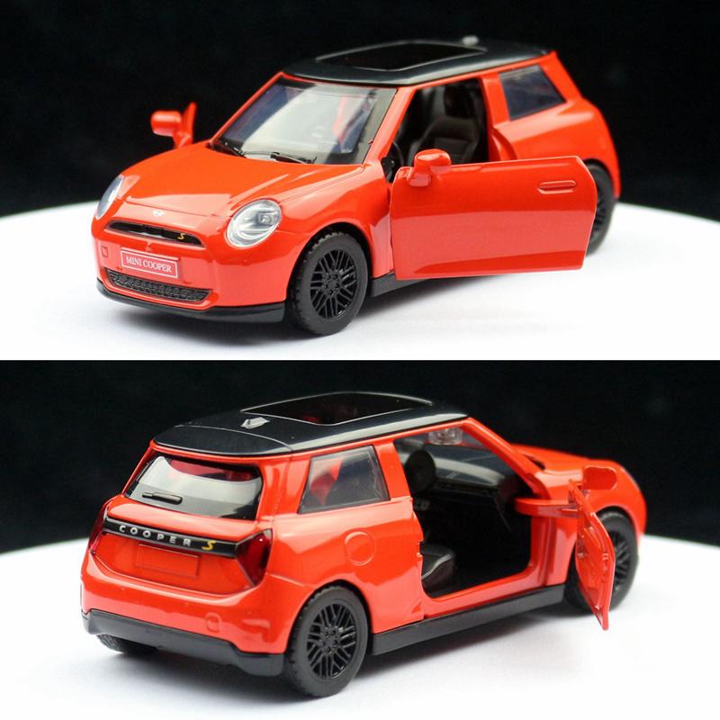 1/34 BMW Mini Cooper Модель автомобиля из литого металла Классические транспортные средства Модель автомобиля Высокая имитация Миниатюрный масштаб Коллекция Детские подарки