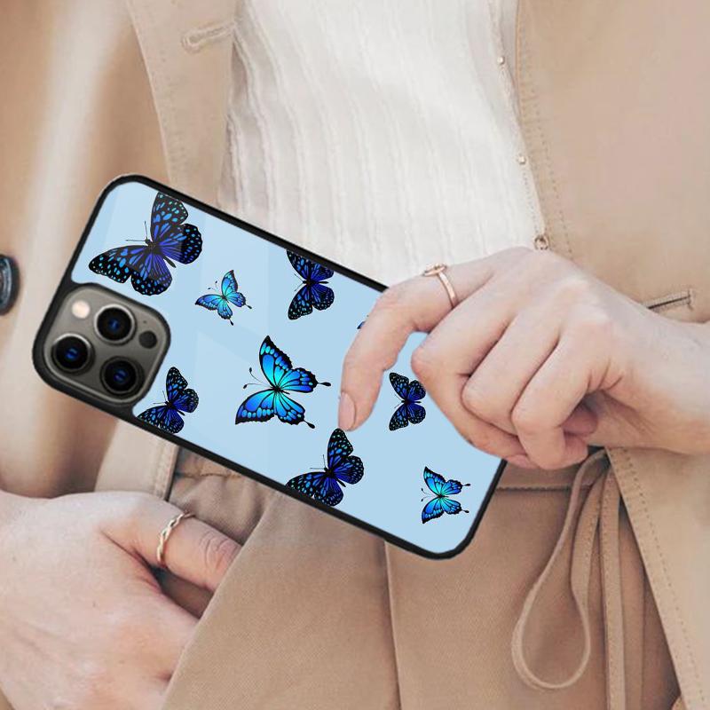 Butterfly Pattern Cute Magnetic Phone Case For APPLE iPhone 17 Air 16 14 13 12 Pro Max 15 Plus Wireless Charge MagSafe Cover
