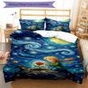 3pcs The Little Prince Bedding Set Duvet Cover Closure Includes 1 Duvet Cover & 2 Pillowcases, Soft and Comfortable for All Seasons.