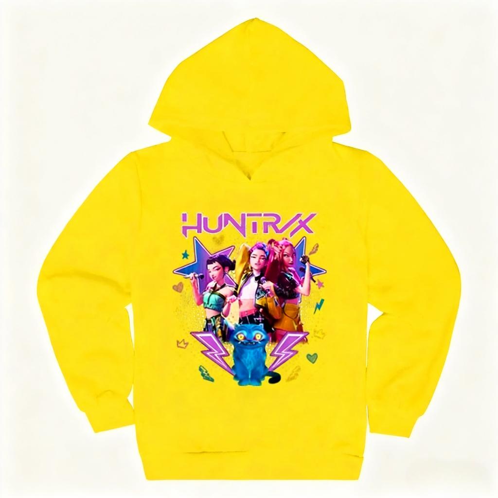 Kpop Охотник на демонов Детская одежда Модные повседневные толстовки Кино Мультфильм Детские Девочка Толстовки с капюшоном