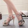 Summer Women Sexy High-heeled Sandals Luxury Woman Stiletto Pumps Fashion Platform Party Wedding Open Toe High Heels Ladies Shoe