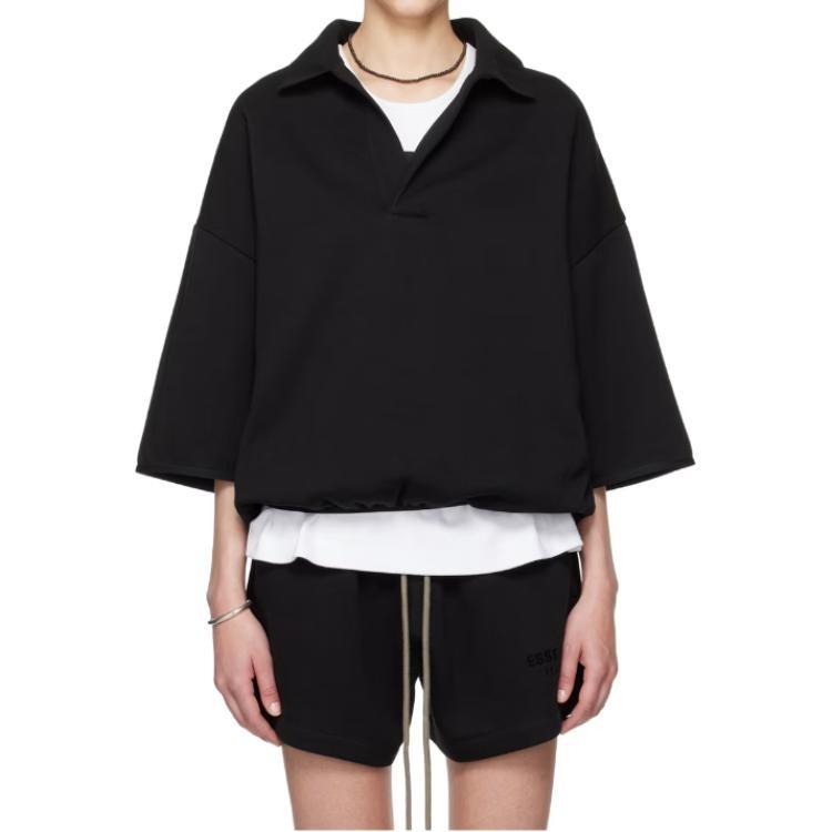 Fear of God Essentials Поло с рукавом 3/4 SS24 'Черный' Мужское 192SU244400F