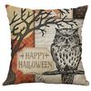 Яркая наволочка с анималистичным принтом на Хэллоуин, хлопково-льняная наволочка для праздничного домашнего декора