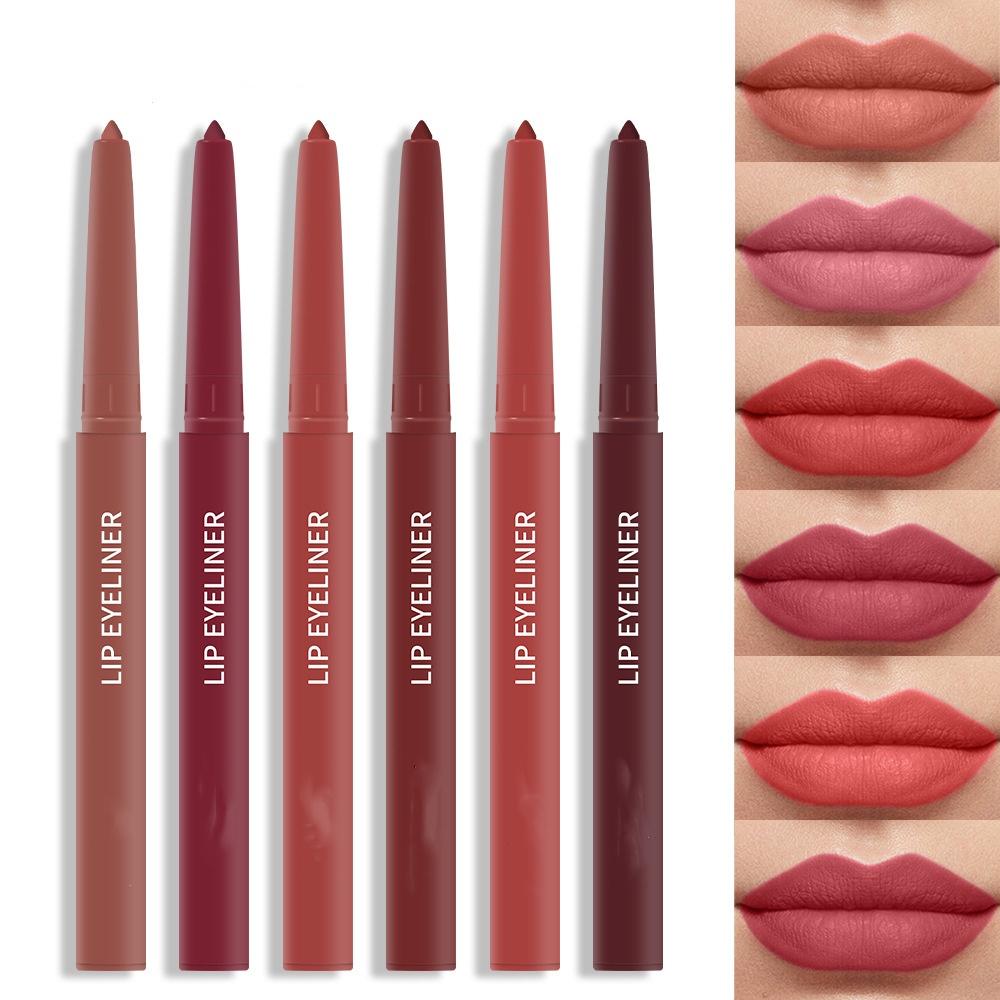 Waterproof Sweat-proof and Non-decolorizing Automatic Lip Liner Matte Multi-color Lip Liner
