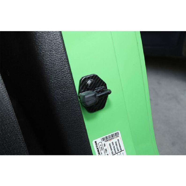 For Ford Mustang 2009-2014 Carbon Fiber Door Buckle Protection Cover Trim 2pcs