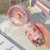 Portable 500mAh Handheld Misting Fan Ventilador Con Spray Mist 3 Speeds with Spray Function & Cartoon Stickers Gift for Kids