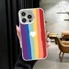 Rainbow Gradient Love Desgin Shockproof Phone Case for iPhone 17 Air 16 16E 15 Pro Max 14 Plus 13 Mini 12 Back Cover Anti Fall F