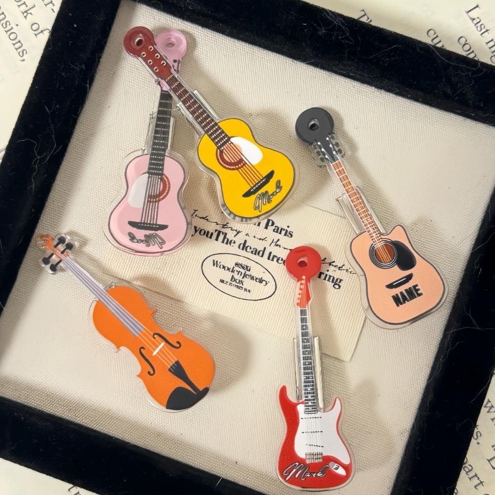 Korean Style Violin Hairclip Ins Musical Instrument Hair Clip Gift Guitar Hair Clip Girls