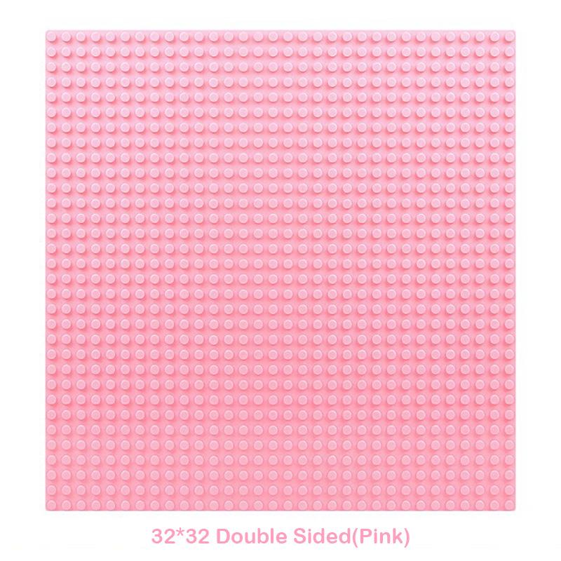 32x32 Dots Double Sided Baseplate for Building Brick 16x16 City Classic Block Plates DIY Plastic Small Block Assembly Part Toy