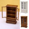 1:12 Miniature Furniture 3 Layers with 2 Drawer Double Door Realistic Simulated Furniture Model Ornaments Doll House Accessories