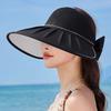 Женская шляпа-козырек от солнца летняя с широкими полями, кепка для рыбалки с бантом, защита от УФ-лучей, полуоткрытый верх, пляжная шляпа для походов, путешествий