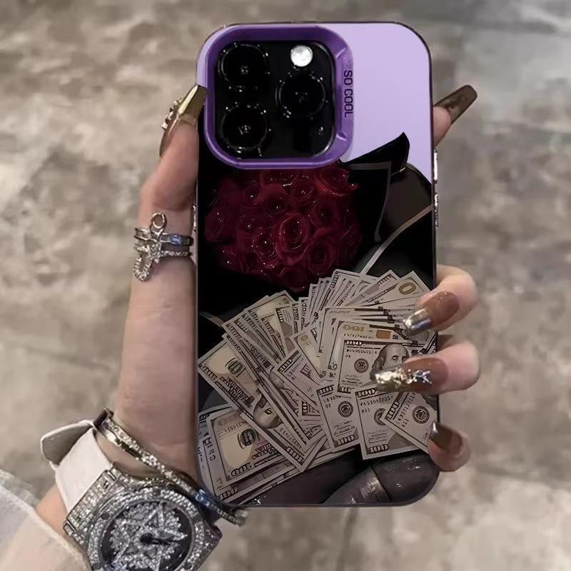Кросс-бордерный мобильный чехол с розой для Apple iPhone 13/14/15Pro/16Pro/17 - Высококлассный европейский и американский дизайн