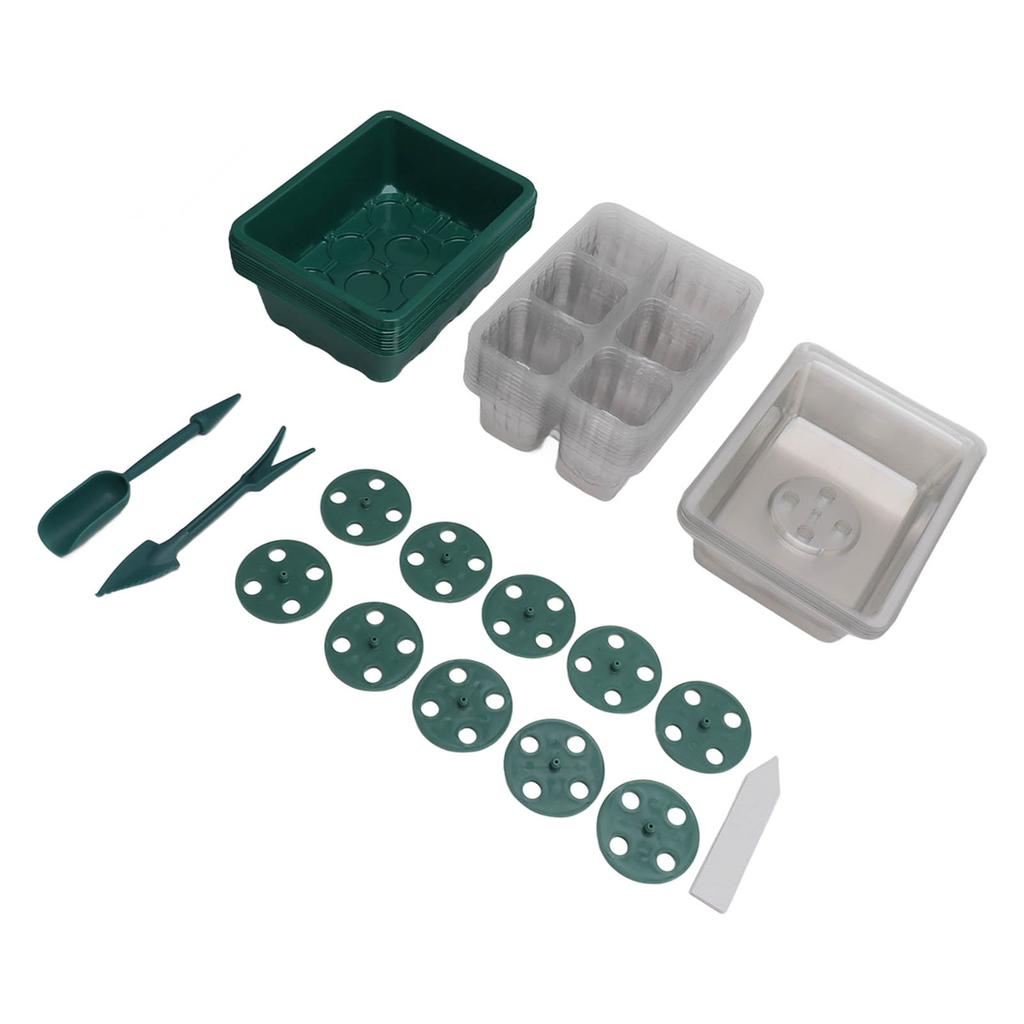 Поддон для рассады семян, пластиковый прозрачный лоток для садоводства, 6 отверстий