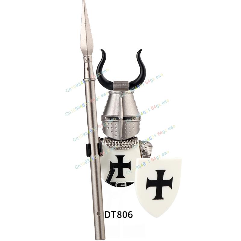 Фигурки Средневековья Рыцари Боевой конь Тяжелая кавалерия Воины Боевой конь Строительные блоки Кирпичики Игрушки Для детей подарок