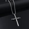 Cross Pendant Necklace - Simple Elegant Titanium Steel and As a Thoughtful Gift Unisex Design Suitable for Daily Wear Special Occasions 1pc