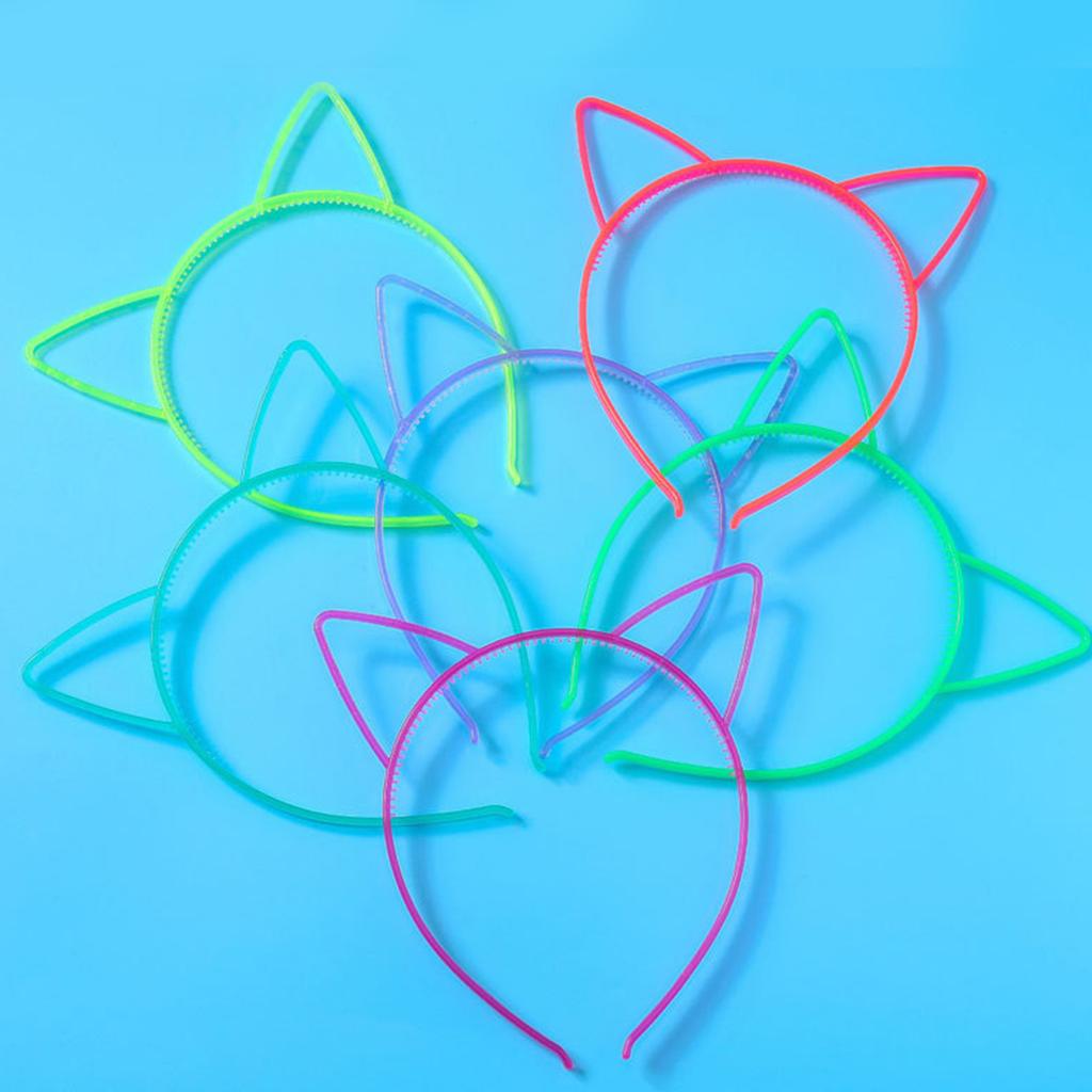 Fashion Adult Kids Glowing Cat Ear Shape Hair Hoop Luminous Hairband Stage Party Women Styling Headband