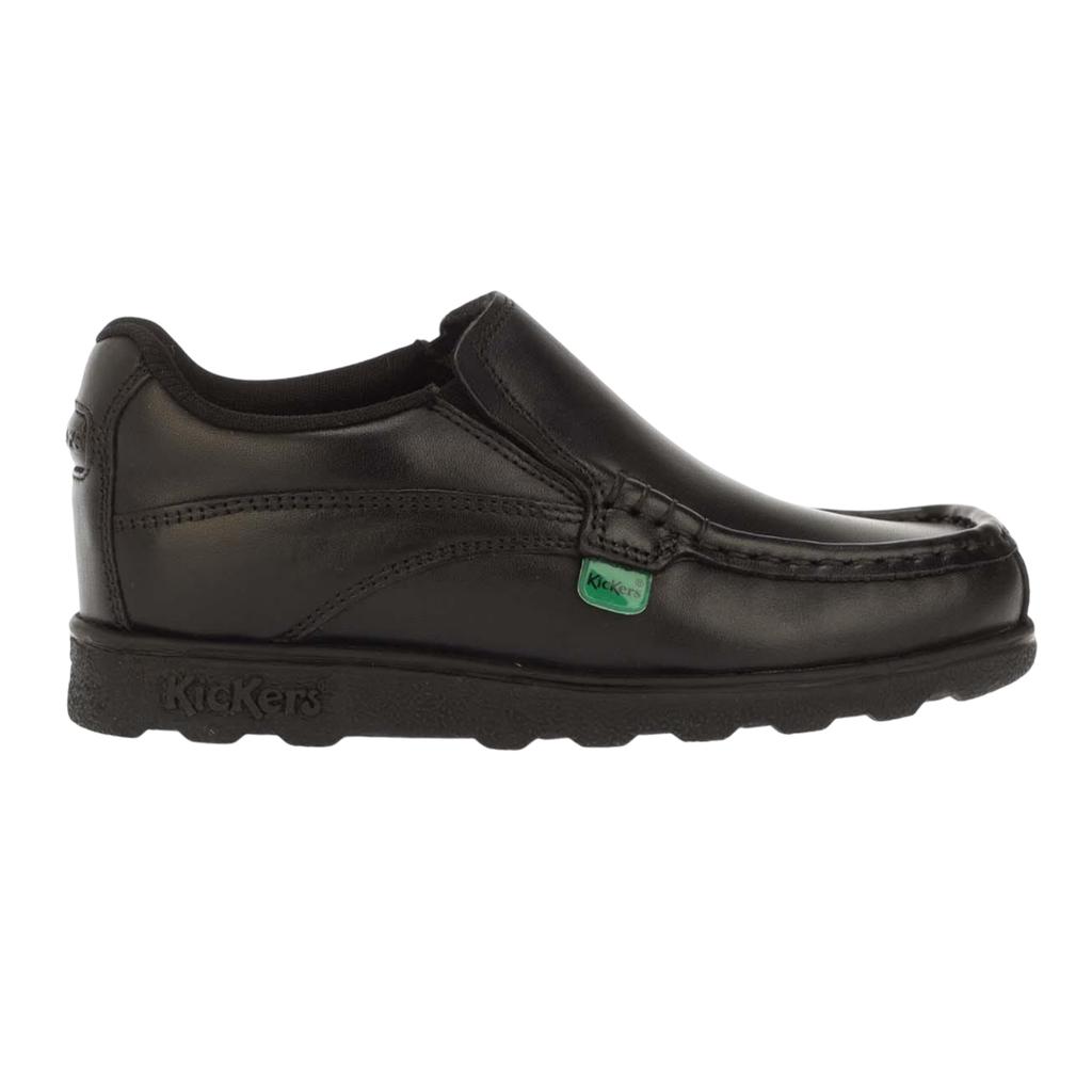 Kickers Boys Fragma Leather Slip-on School Shoes