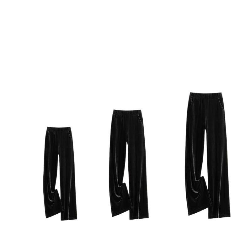 2025 Женские вельветовые брюки с высокой посадкой, свободного кроя, облегающие, с широкими штанинами