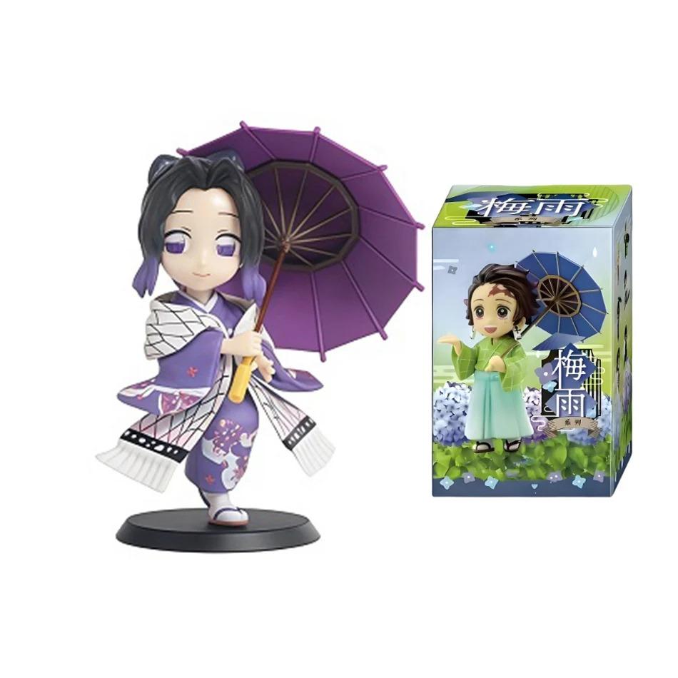 2026 Anime Demon Slayer Spring Plum Rain Series  Figure Blind Box Tanjiro Kamado Nezuko Action Model Set Toys Ornament Surprise