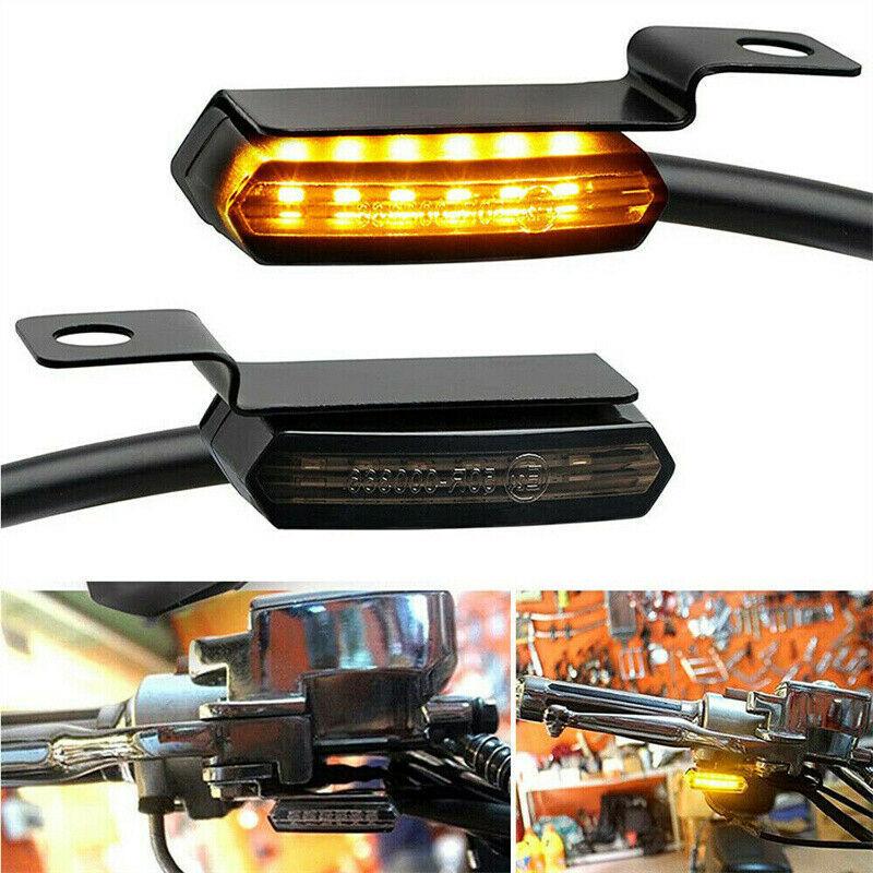 2 шт. Мотоциклетные указатели поворота Светодиодные ручки для Harley Davidson Sportster 1200 883 Габаритные огни Мини-лампа Автомобильные аксессуары